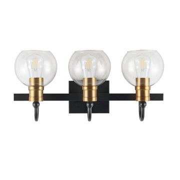 Marais Iron/Glass Rustic Vintage LED Vanity Light
